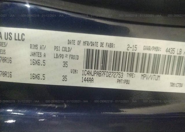 1C4NJPAB7FD272753 2015 JEEP PATRIOT