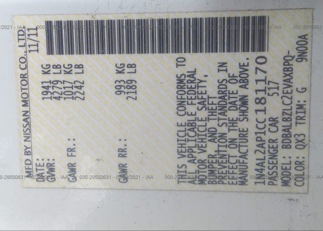 1N4AL2AP1CC181170 2012 NISSAN ALTIMA