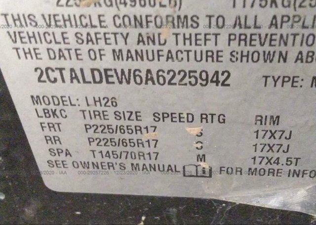 2CTALDEW6A6225942 2010 GMC TERRAIN