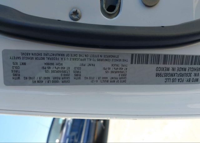 2021 RAM 2500(VIN: 3C6UR5FLXMG657998