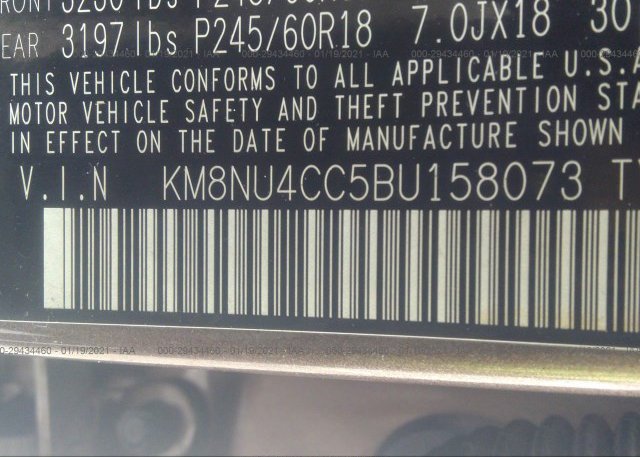 KM8NU4CC5BU158073 2011 HYUNDAI VERACRUZ