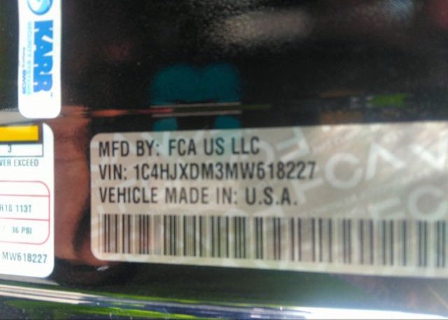 2021 JEEP WRANGLER(VIN: 1C4HJXDM3MW618227