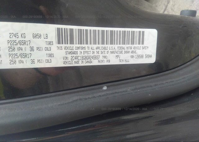2C4RC1BG8GR245837 2016 CHRYSLER TOWN & COUNTRY