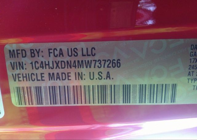 2021 JEEP WRANGLER(VIN: 1C4HJXDN4MW737266