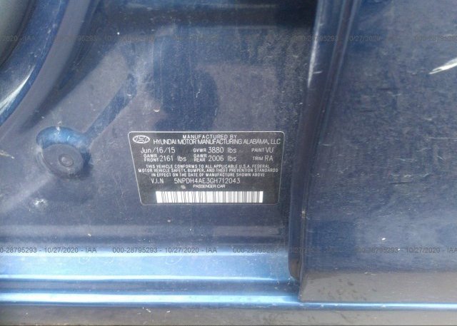 5NPDH4AE3GH712043 2016 HYUNDAI ELANTRA