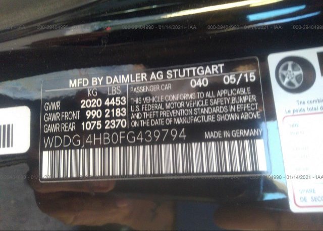 WDDGJ4HB0FG439794 2015 MERCEDES-BENZ C-CLASS