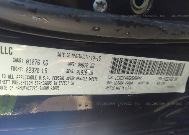 1C3CDFAA6GD606843 2016 DODGE DART