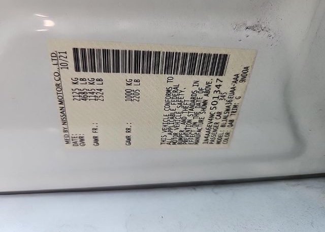 2022 NISSAN MAXIMA(VIN: 1N4AA6EV4NC501347