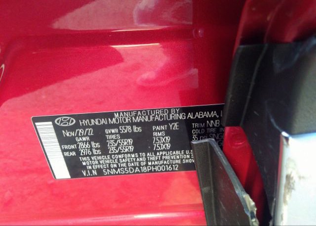 2023 HYUNDAI SANTA FE HYBRID(VIN: 5NMS5DA18PH001612