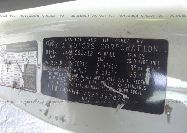 KNDMH4C7XE6592828 2014 KIA SEDONA