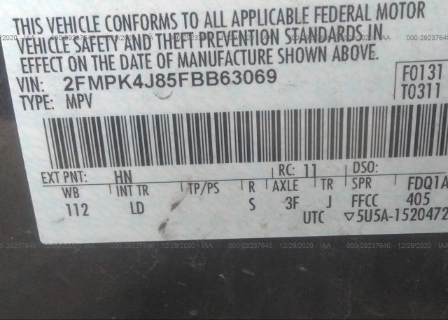 2FMPK4J85FBB63069 2015 FORD EDGE