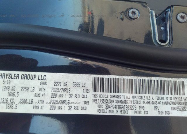 3D4PG4FB6AT203279 2010 DODGE JOURNEY