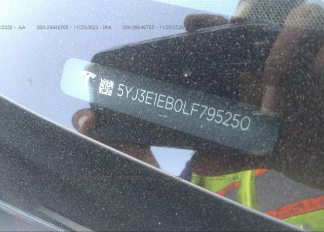 5YJ3E1EB0LF795250 2020 TESLA MODEL 3