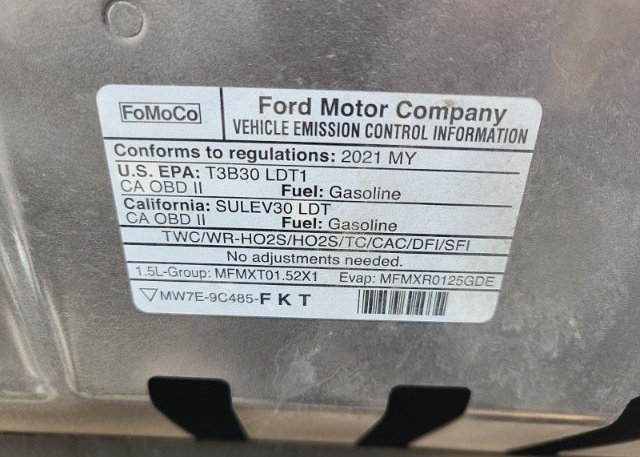2021 FORD ESCAPE(VIN: 1FMCU0G60MUA58938