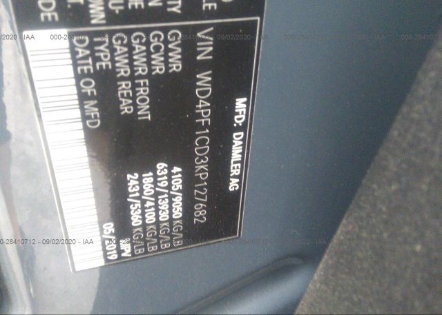 WD4PF1CD3KP127682 2019 MERCEDES-BENZ SPRINTER VAN
