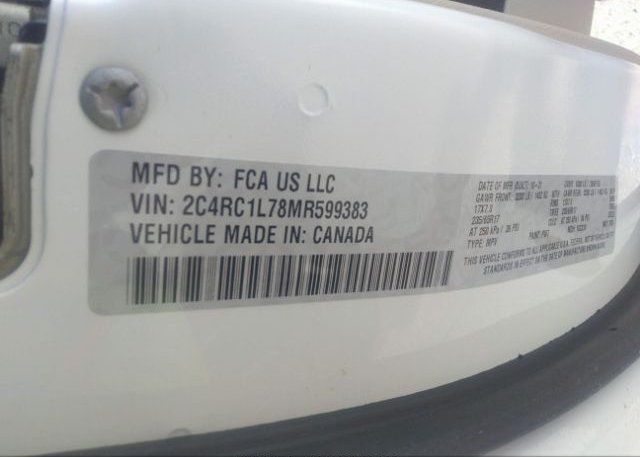2021 CHRYSLER PACIFICA(VIN: 2C4RC1L78MR599383