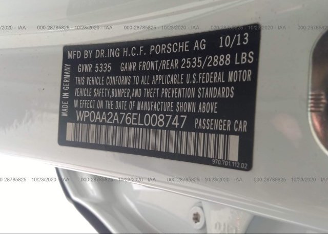 WP0AA2A76EL008747 2014 PORSCHE PANAMERA