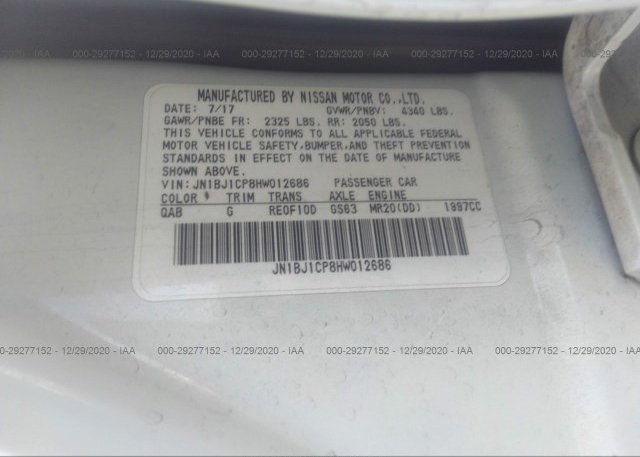 JN1BJ1CP8HW012686 2017 NISSAN ROGUE SPORT