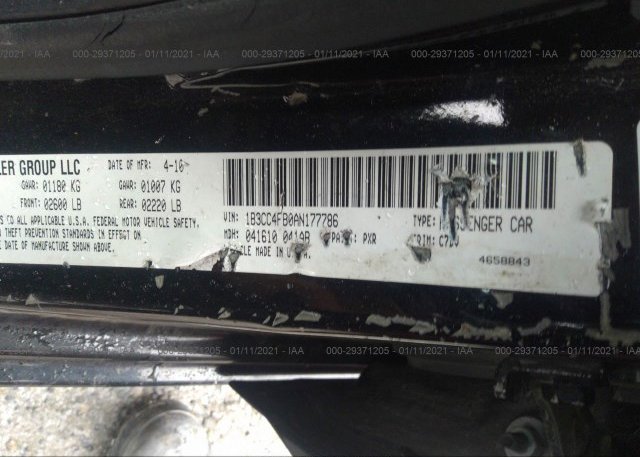 1B3CC4FB0AN177786 2010 DODGE AVENGER