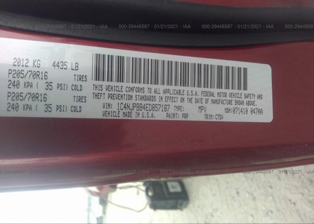1C4NJPBB4ED857187 2014 JEEP PATRIOT