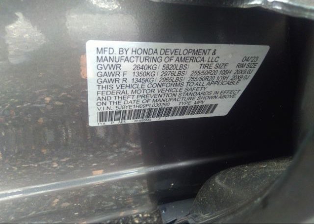 2023 ACURA MDX(VIN: 5J8YE1H09PL039260