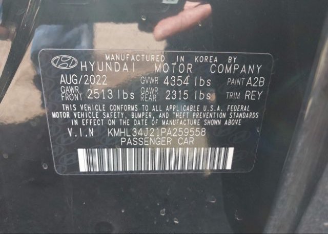 2023 HYUNDAI SONATA(VIN: KMHL34J21PA259558