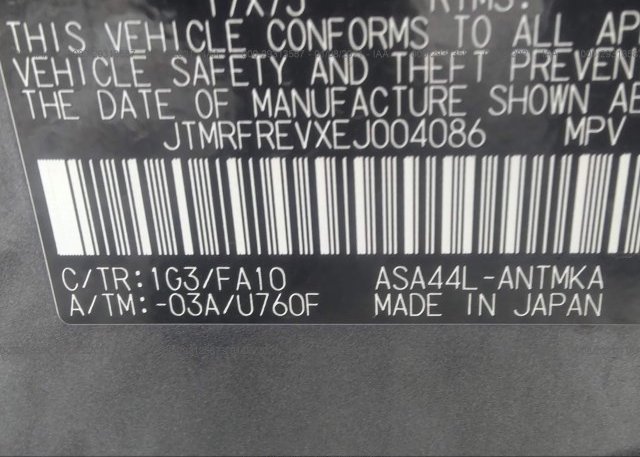 JTMRFREVXEJ004086 2014 TOYOTA RAV4