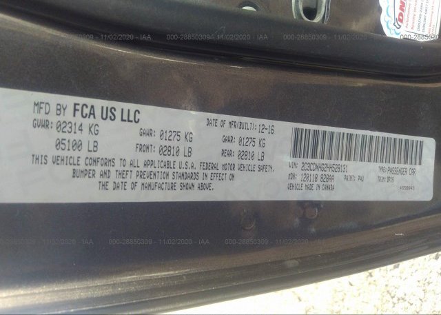 2C3CDXHG2HH528131 2017 DODGE CHARGER