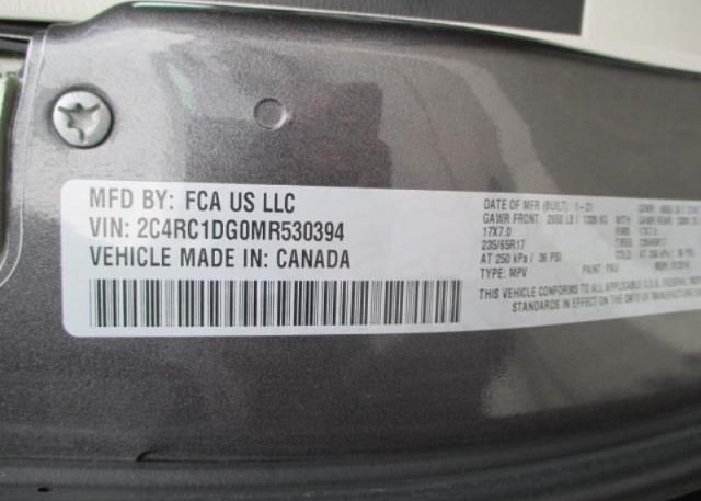 2021 CHRYSLER VOYAGER(VIN: 2C4RC1DG0MR530394