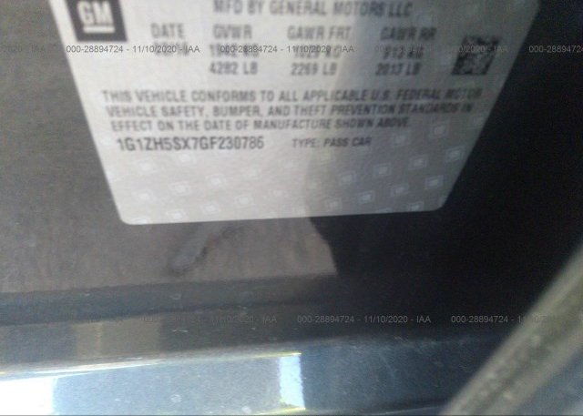 1G1ZH5SX7GF230786 2016 CHEVROLET MALIBU