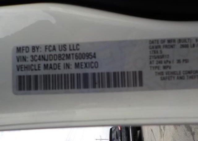 2021 JEEP COMPASS(VIN: 3C4NJDDB2MT600954