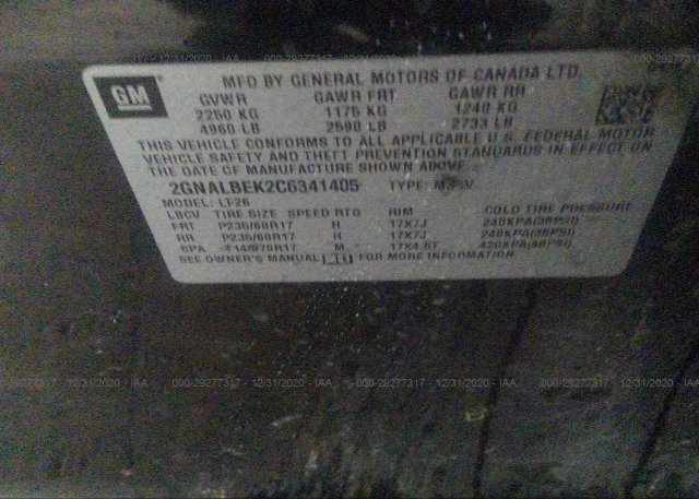 2GNALBEK2C6341405 2012 CHEVROLET EQUINOX