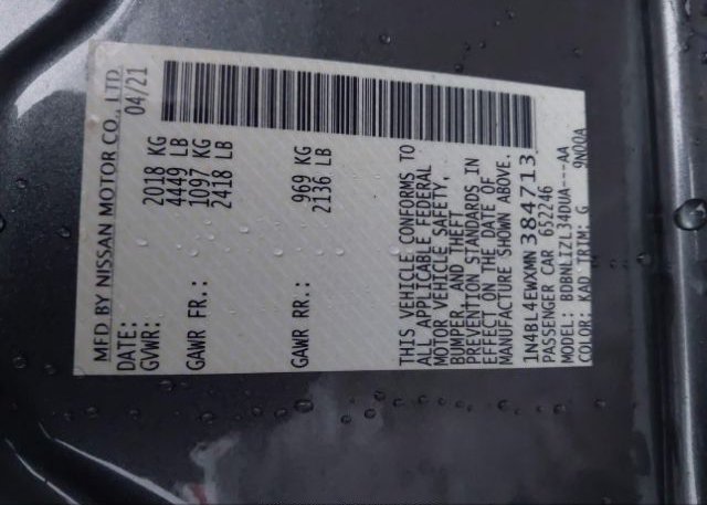 2021 NISSAN ALTIMA(VIN: 1N4BL4EWXMN384713