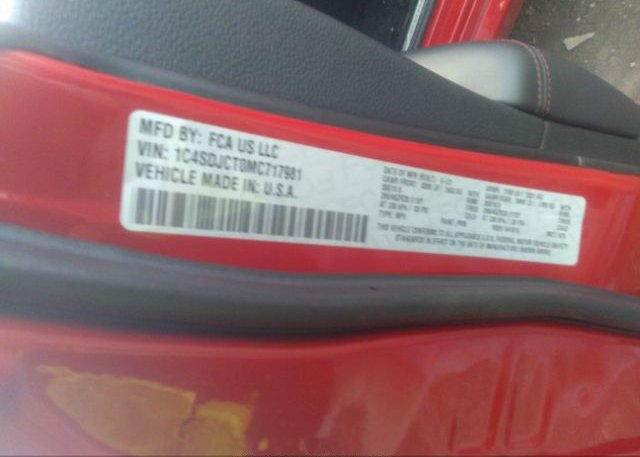 2021 DODGE DURANGO(VIN: 1C4SDJCT0MC717981