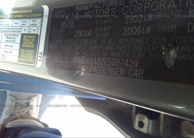 KNAFX4A82E5087439 2014 KIA FORTE