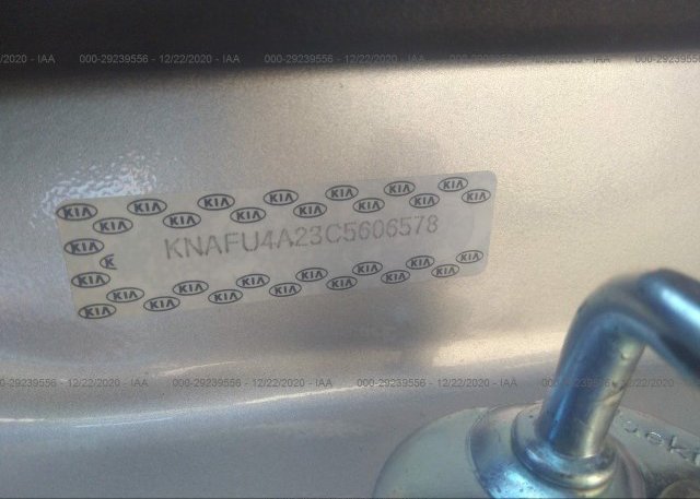 KNAFU4A23C5606578 2012 KIA FORTE