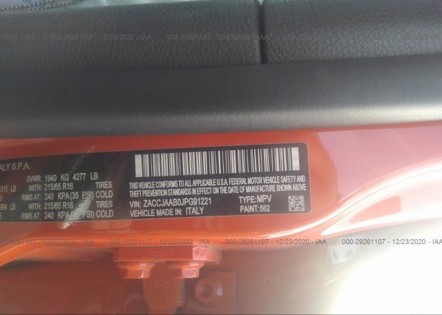 ZACCJAAB0JPG91221 2018 JEEP RENEGADE