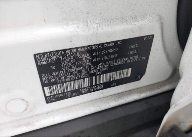 2021 TOYOTA RAV4 LE(VIN: 2T3H1RFV3MC115606