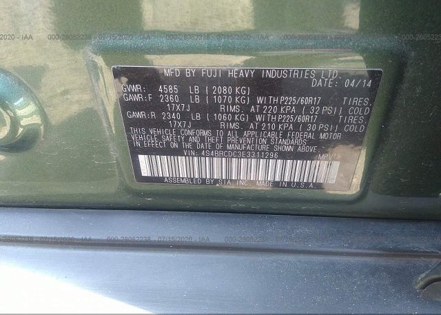 4S4BRCDC3E3311296 2014 Subaru OUTBACK