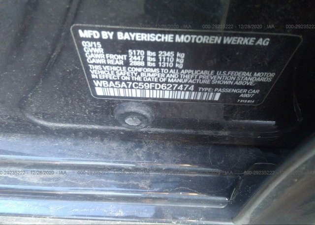 WBA5A7C59FD627474 2015 BMW 5 SERIES