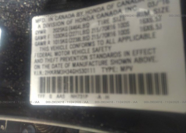 2HKRM3H34GH530111 2016 HONDA CR-V