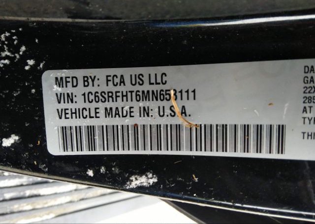 2021 RAM 1500(VIN: 1C6SRFHT6MN653111