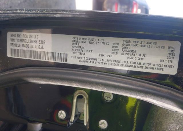 2021 RAM 1500 CLASSIC(VIN: 1C6RR7LT3MS516382