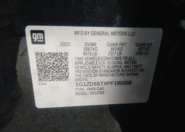 2023 CHEVROLET MALIBU(VIN: 1G1ZD5STXPF195508