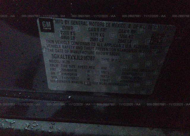 3GKALTEXXJL216787 2018 GMC TERRAIN