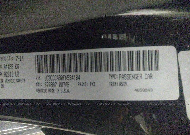 1C3CCCAB0FN534184 2015 CHRYSLER 200