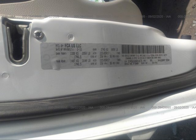 2C4RDGCG3GR310172 2016 DODGE GRAND CARAVAN