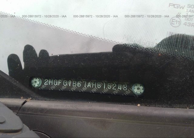 2HGFG1B67AH515248 2010 HONDA CIVIC CPE