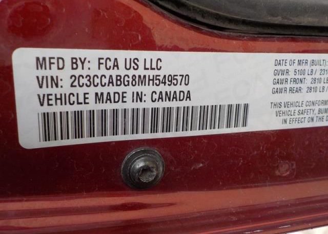 2021 CHRYSLER 300(VIN: 2C3CCABG8MH549570