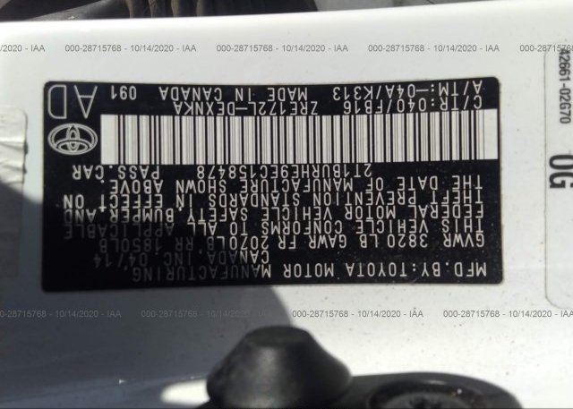 2T1BURHE9EC158478 2014 TOYOTA COROLLA